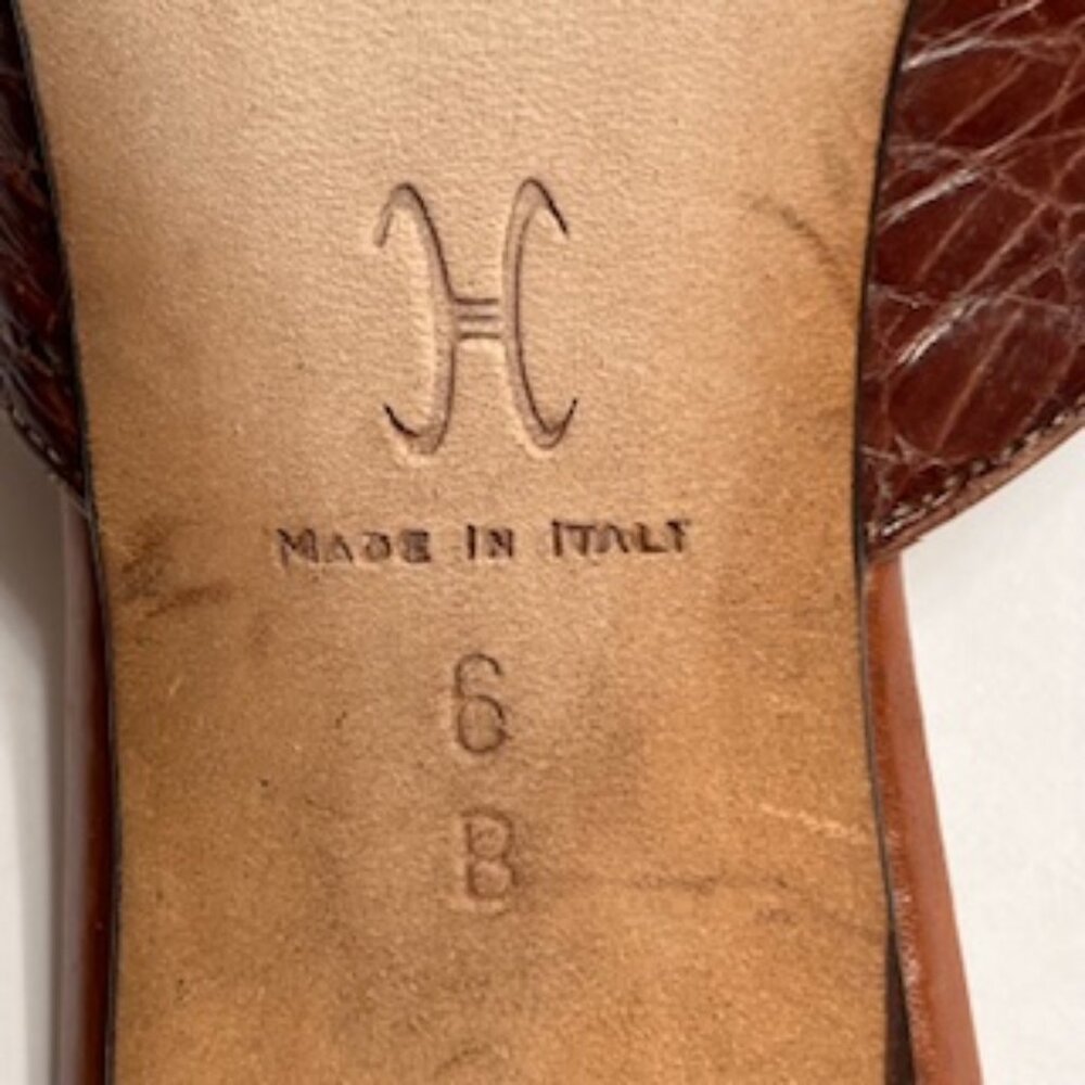 Vintage Cole Haan Collection Brown Slide Leather Mule, Made in Italy - Picture 4 of 7